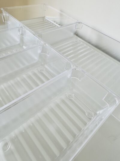 Make up/ Desk Organizer - Set of 6 Pieces -Frosted Clear - Image 10