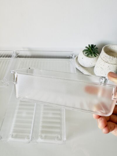 Make up/ Desk Organizer - Set of 6 Pieces -Frosted Clear - Image 8