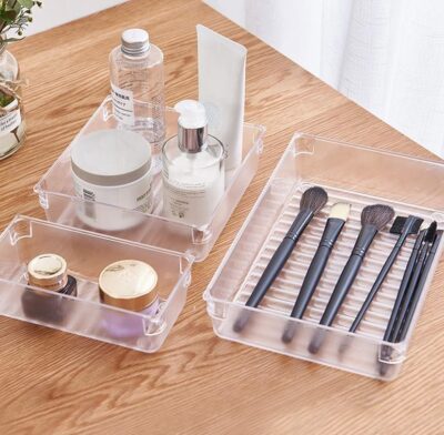 Make up/ Desk Organizer - Set of 6 Pieces -Frosted Clear
