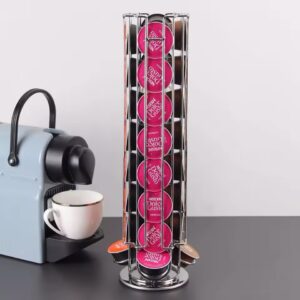Metal Rotating Coffee Capsules Organizer