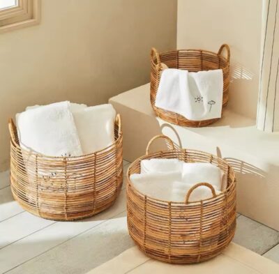 Imitation Rattan Storage Basket