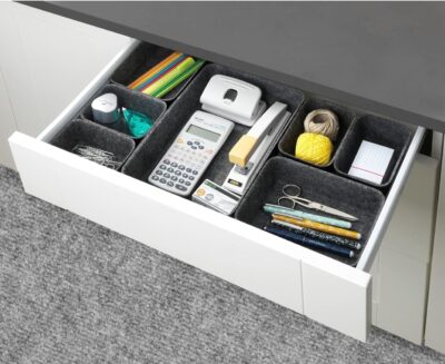 Felt Drawer Organizer - dark grey- 7 piece set - Image 4
