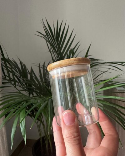 Set of 20 Round Spices Glass Jars with Bamboo Lid -200ml - Image 2
