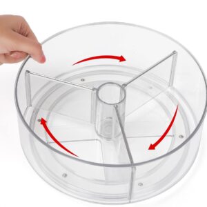 Clear Acrylic Divided Rotating Organizer
