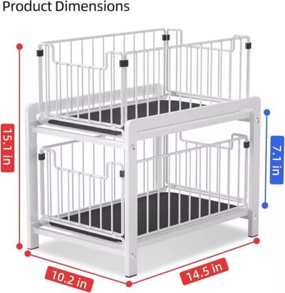 Heavy Duty Kitchen Cabinet Double Rack - Image 4