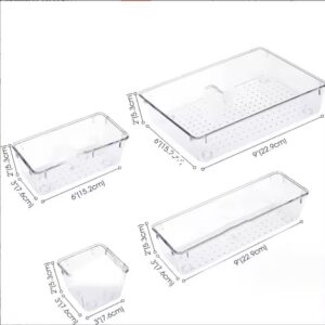 Set of Drawer Organizers -clear