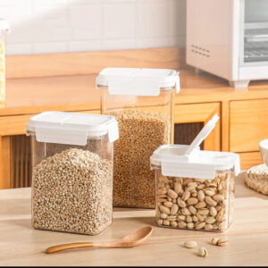 Easy Open Pantry Container with White Lid
