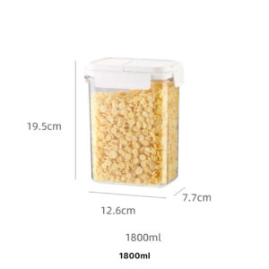 Easy Open Pantry Container with White Lid