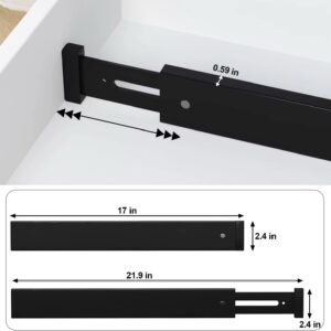 Black Wooden Drawer Separator - long