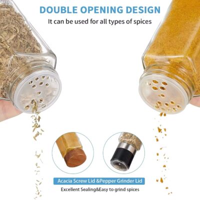 Acacia Spices Shakers Jars - set of 24- - Image 2