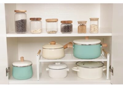 Cabinet Inner Shelf with Wooden Handle black-large - Image 5