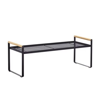 Cabinet Inner Shelf with Wooden Handle black-large - Image 3