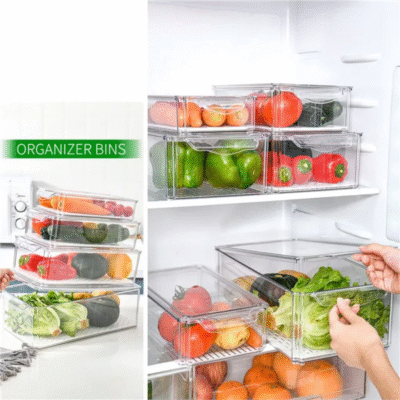 Multi-Functional fridge organizer with lid set - Image 2