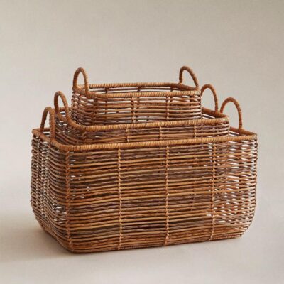 Imitation Rattan Storage Basket -Rectangular - Image 6