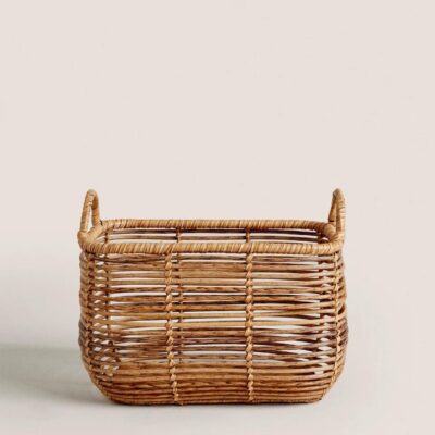 Imitation Rattan Storage Basket -Rectangular - Image 4