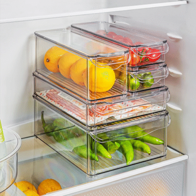 Multi-Functional fridge organizer with lid set - Image 6