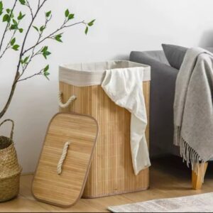 Bamboo Laundry Basket with Lid