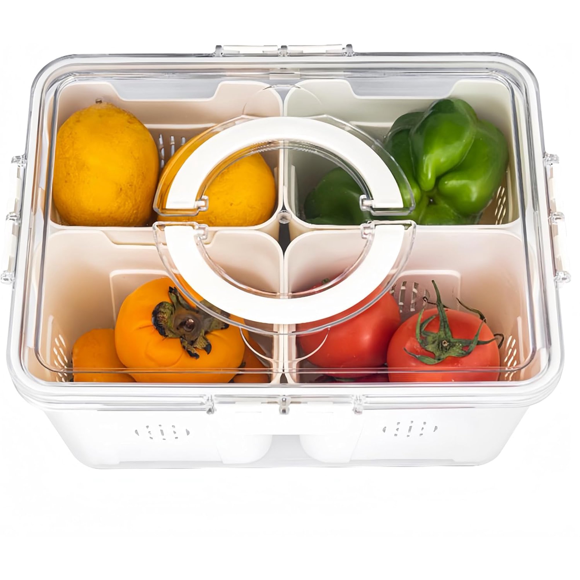 Fridge Salad Box-4 bins with drainage - Image 5