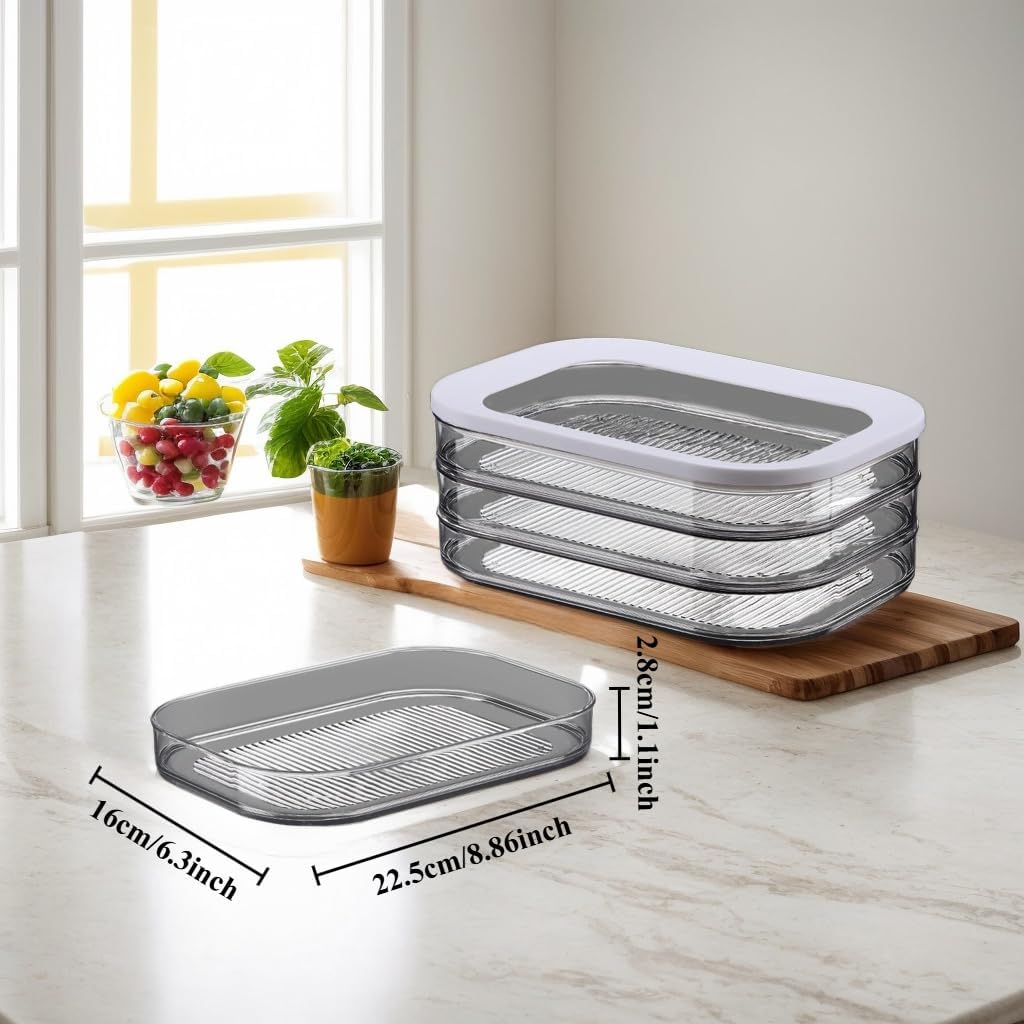 Acrylic Cheese Container - 3 layers - Image 2