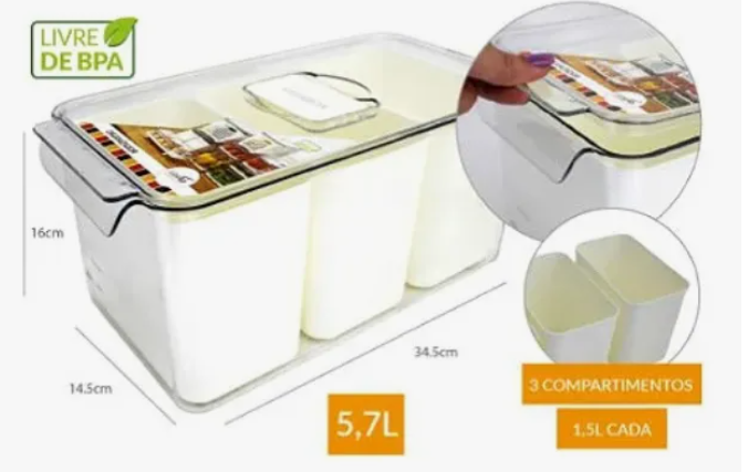 Deerbox Salad Box-3 bins - Image 3