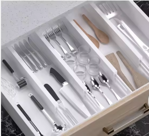 White Wooden Drawer Separator-Long - Image 2