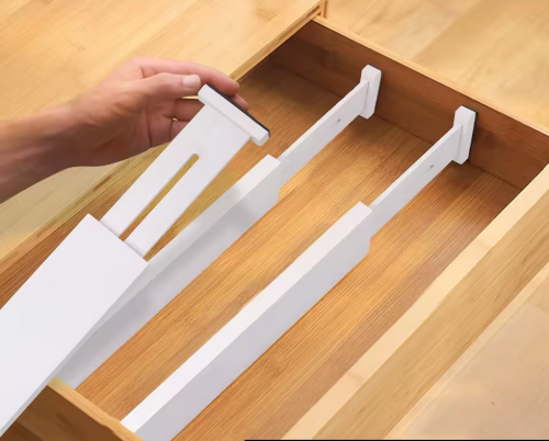 White Wooden Drawer Separator-Long