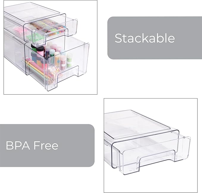 Clear Stackabe Multipurpose Drawer - Image 3