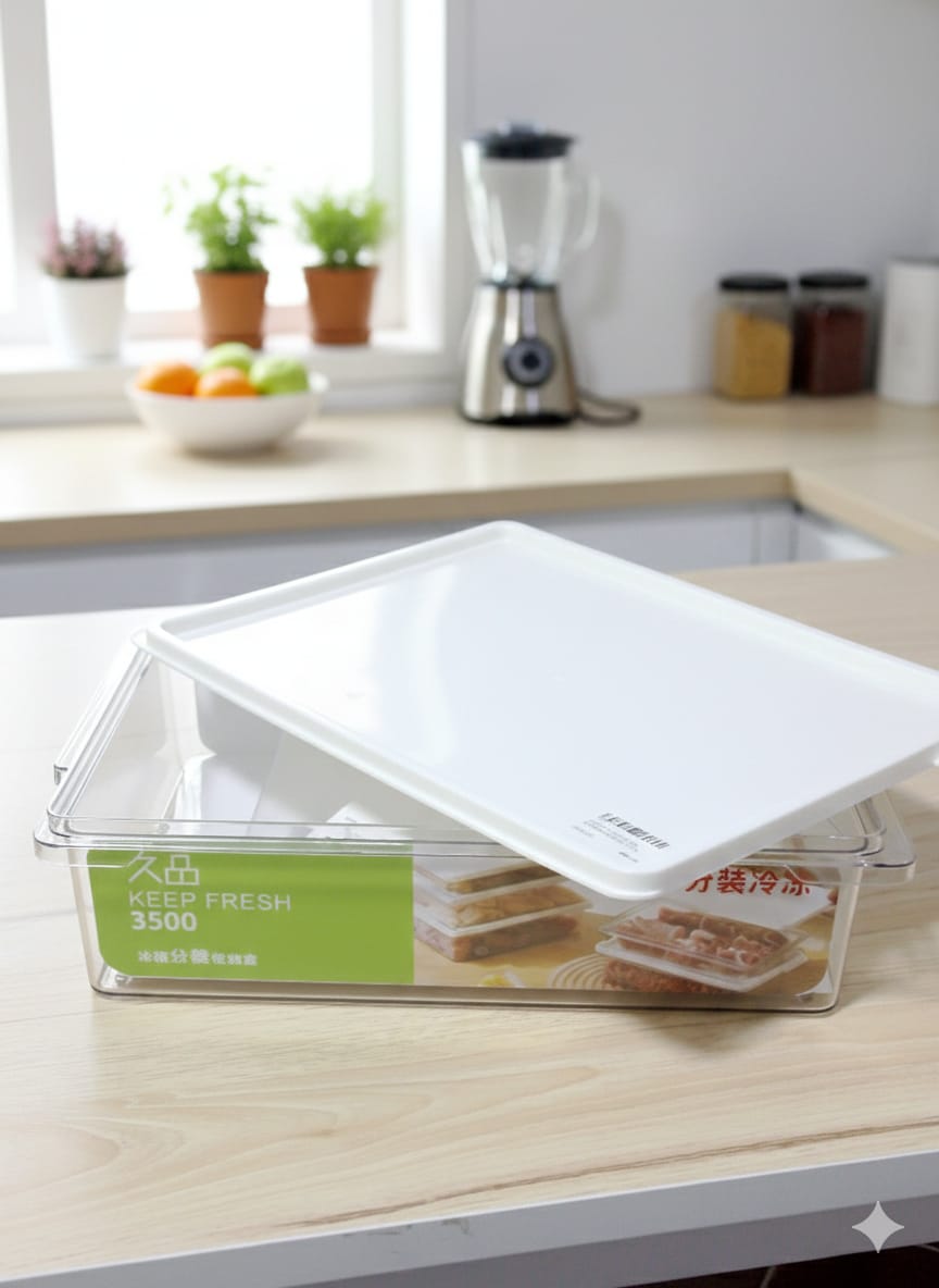 Fridge/Freezer Acrylic Container with Lid / 3.5L