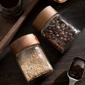 Acacia Pantry Glass Jar- Acacia Lid