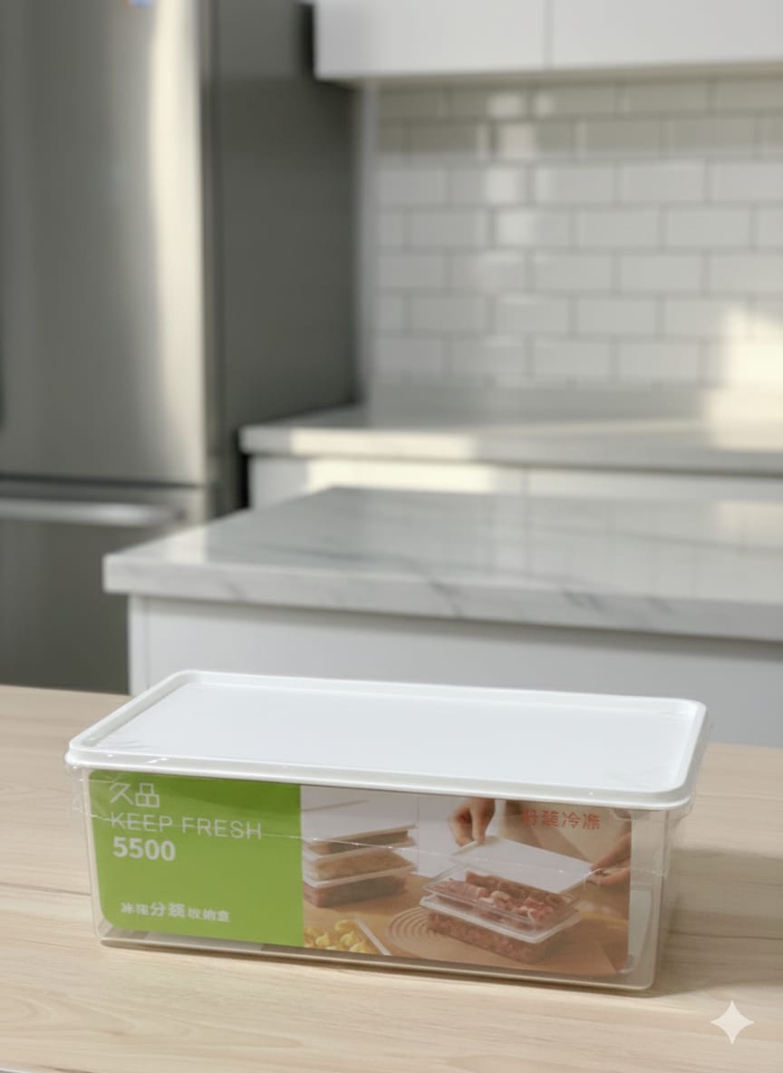 Fridge/Freezer Acrylic Container with Lid / 5.5L